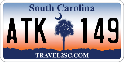 SC license plate ATK149
