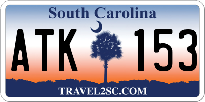 SC license plate ATK153