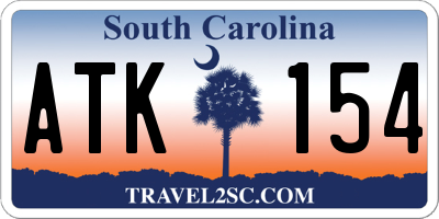 SC license plate ATK154