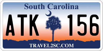 SC license plate ATK156