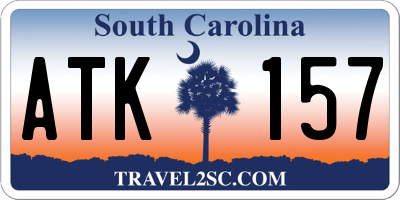 SC license plate ATK157