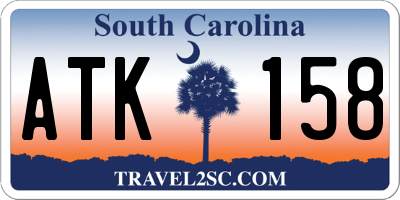 SC license plate ATK158