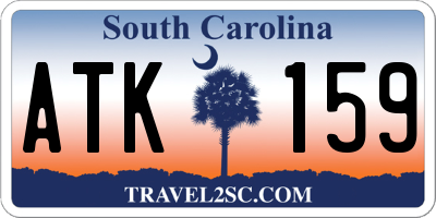 SC license plate ATK159