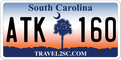 SC license plate ATK160