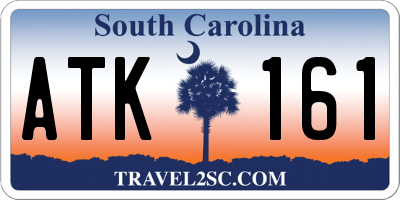 SC license plate ATK161
