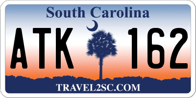 SC license plate ATK162