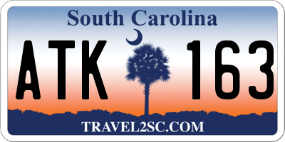 SC license plate ATK163