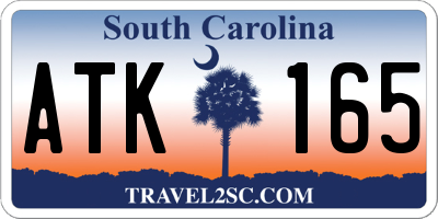 SC license plate ATK165