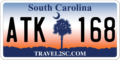 SC license plate ATK168