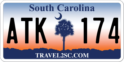 SC license plate ATK174