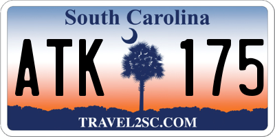SC license plate ATK175