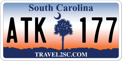 SC license plate ATK177