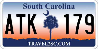 SC license plate ATK179