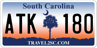 SC license plate ATK180