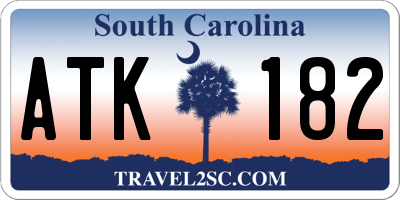 SC license plate ATK182