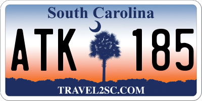 SC license plate ATK185