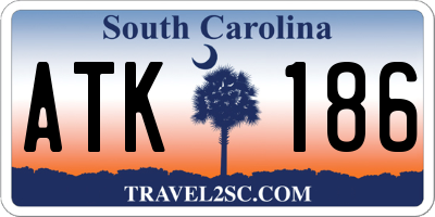 SC license plate ATK186