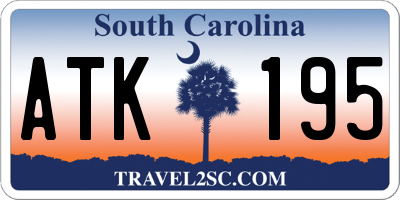 SC license plate ATK195