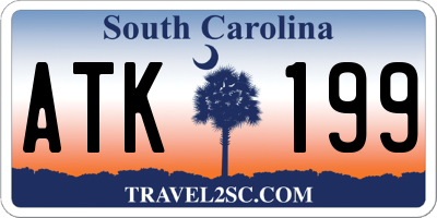 SC license plate ATK199