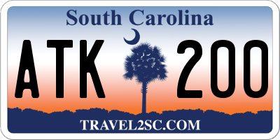SC license plate ATK200
