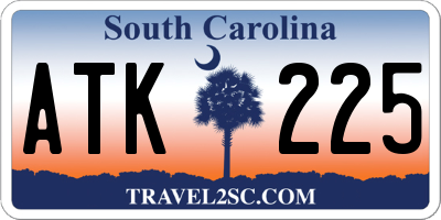 SC license plate ATK225