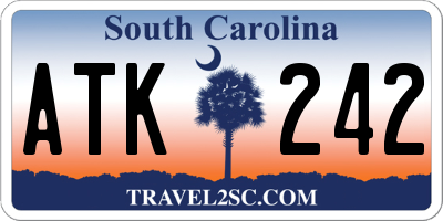 SC license plate ATK242