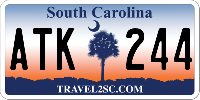 SC license plate ATK244