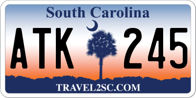 SC license plate ATK245