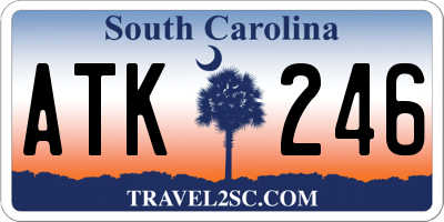 SC license plate ATK246