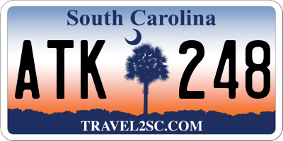 SC license plate ATK248