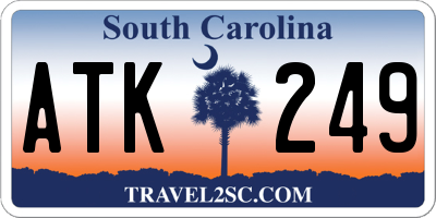 SC license plate ATK249