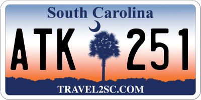 SC license plate ATK251