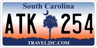SC license plate ATK254