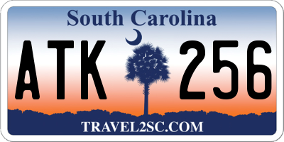 SC license plate ATK256