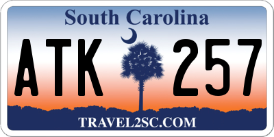 SC license plate ATK257