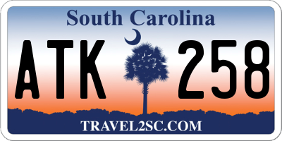 SC license plate ATK258