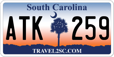SC license plate ATK259