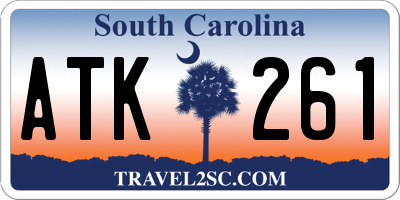 SC license plate ATK261