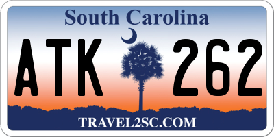 SC license plate ATK262