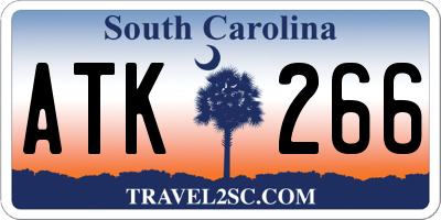SC license plate ATK266