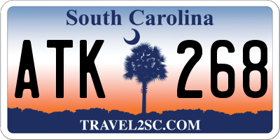 SC license plate ATK268