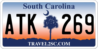 SC license plate ATK269