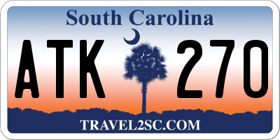 SC license plate ATK270