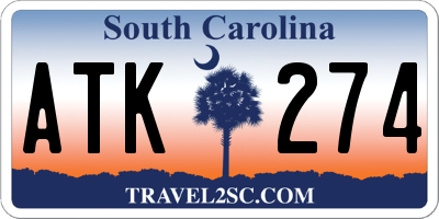 SC license plate ATK274