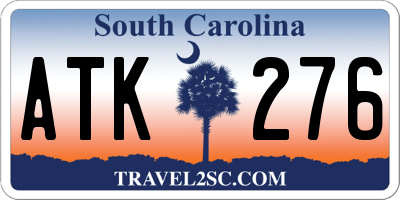 SC license plate ATK276