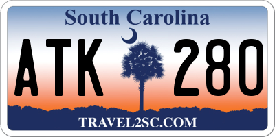 SC license plate ATK280