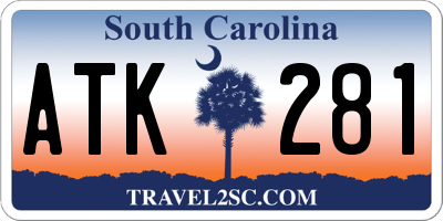SC license plate ATK281