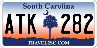 SC license plate ATK282