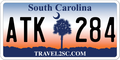 SC license plate ATK284