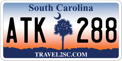 SC license plate ATK288